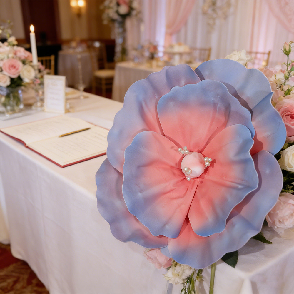 Flowerva Dreamy Pink-Blue Gradient Pearl Premium Flower