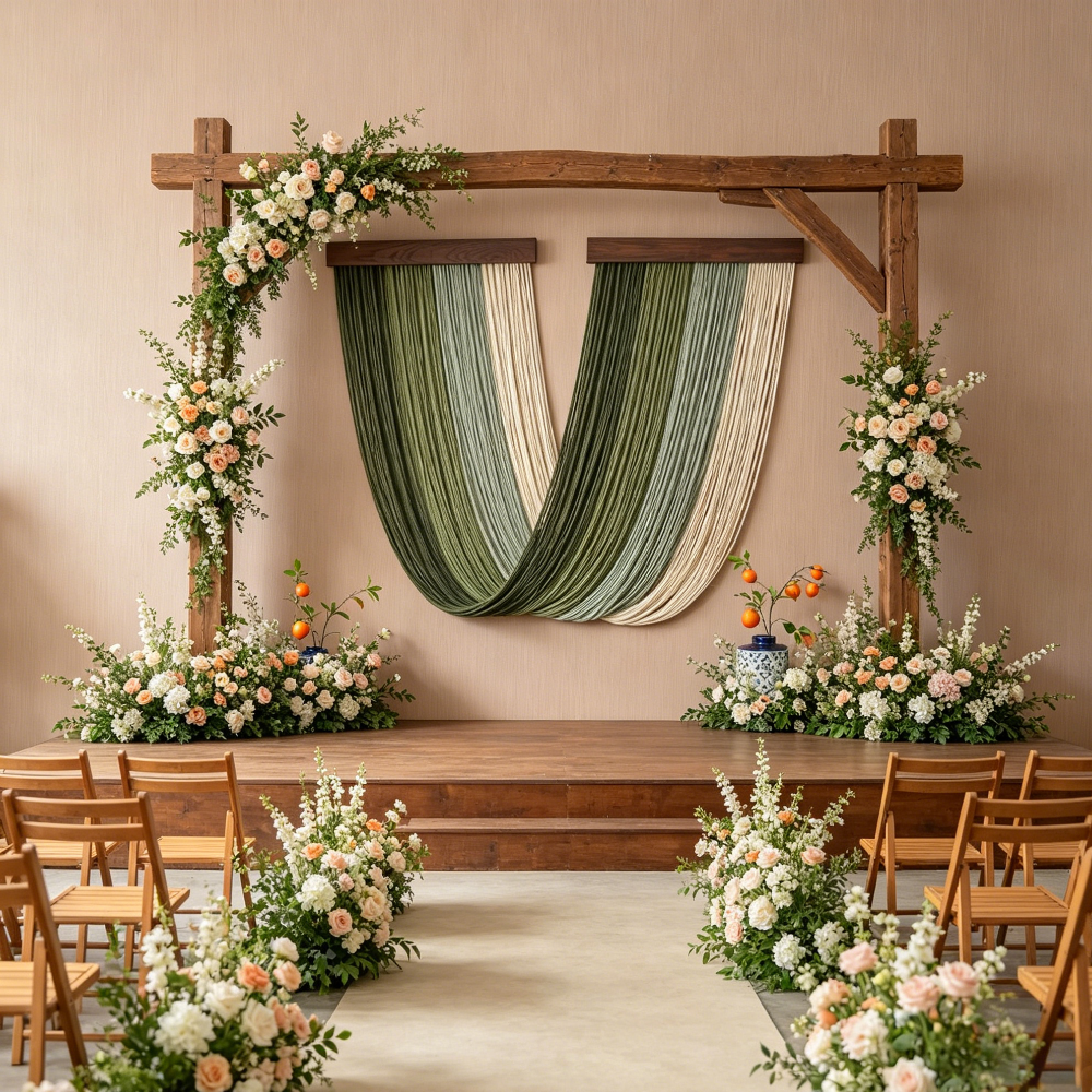 Green Artistic Boho-Chic Tapestry Decor