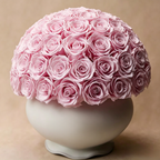 Premium Baby Pink Preserved Rose Vase Gift Box