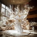 Flowerva Couture Crinkle White Art Installation