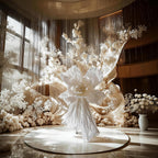 Flowerva Couture Crinkle White Art Installation