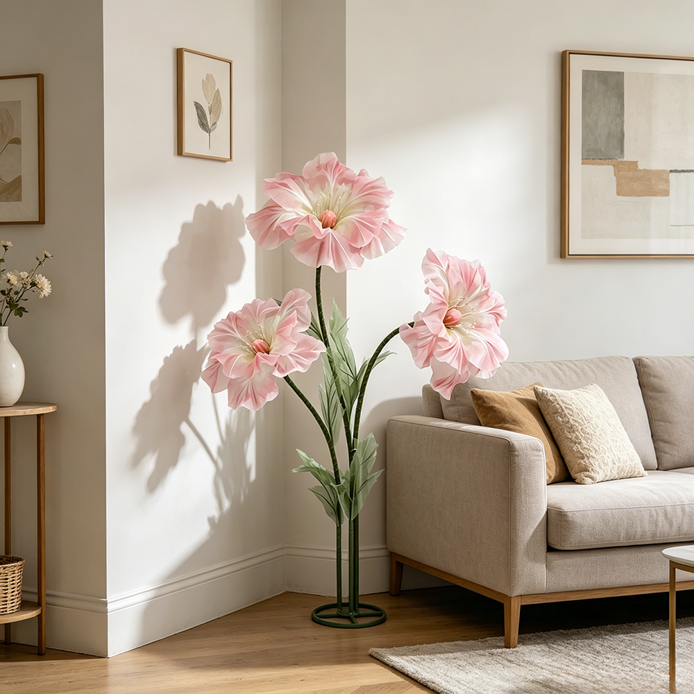 Flowerva Sheer Standing Petal Sculpture Premium Decor