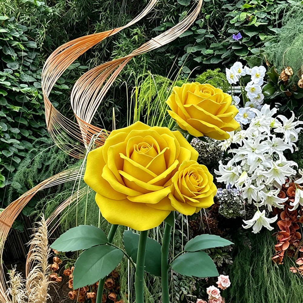 Flowerva Romantic Lush Garden Rose Premium Flower