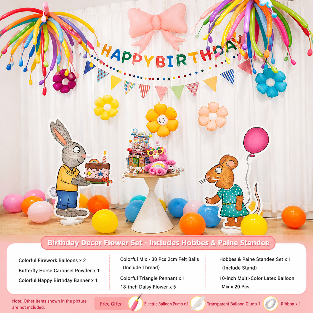 Flowerva Kids Birthday Party Balloon Decorations Scene Layout Set