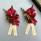 Burgundy Vintage Calla Lily Boutonnière
