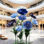 Flowerva Indigo Petal Sculpture Premium Decor