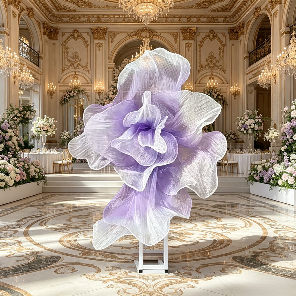 Flowerva Gradient Purple Veil Form Art Installation (Without Base)