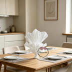 Flowerva White Aura Pleat Table Flower