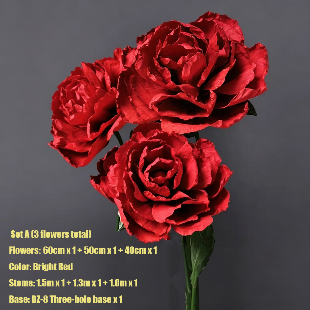 Flowerva Dramatic Red Petal Premium Flower