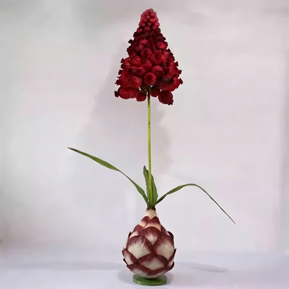 Flowerva Crimson Muscari Palette Artisan Premium Decor