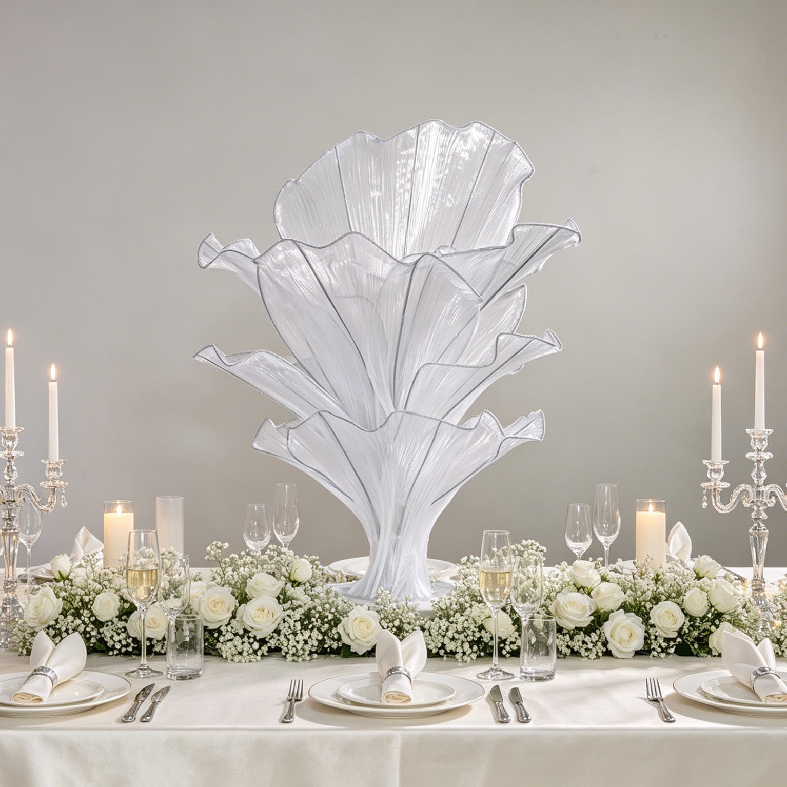 Flowerva Airy White Veil Eternal Table Flower
