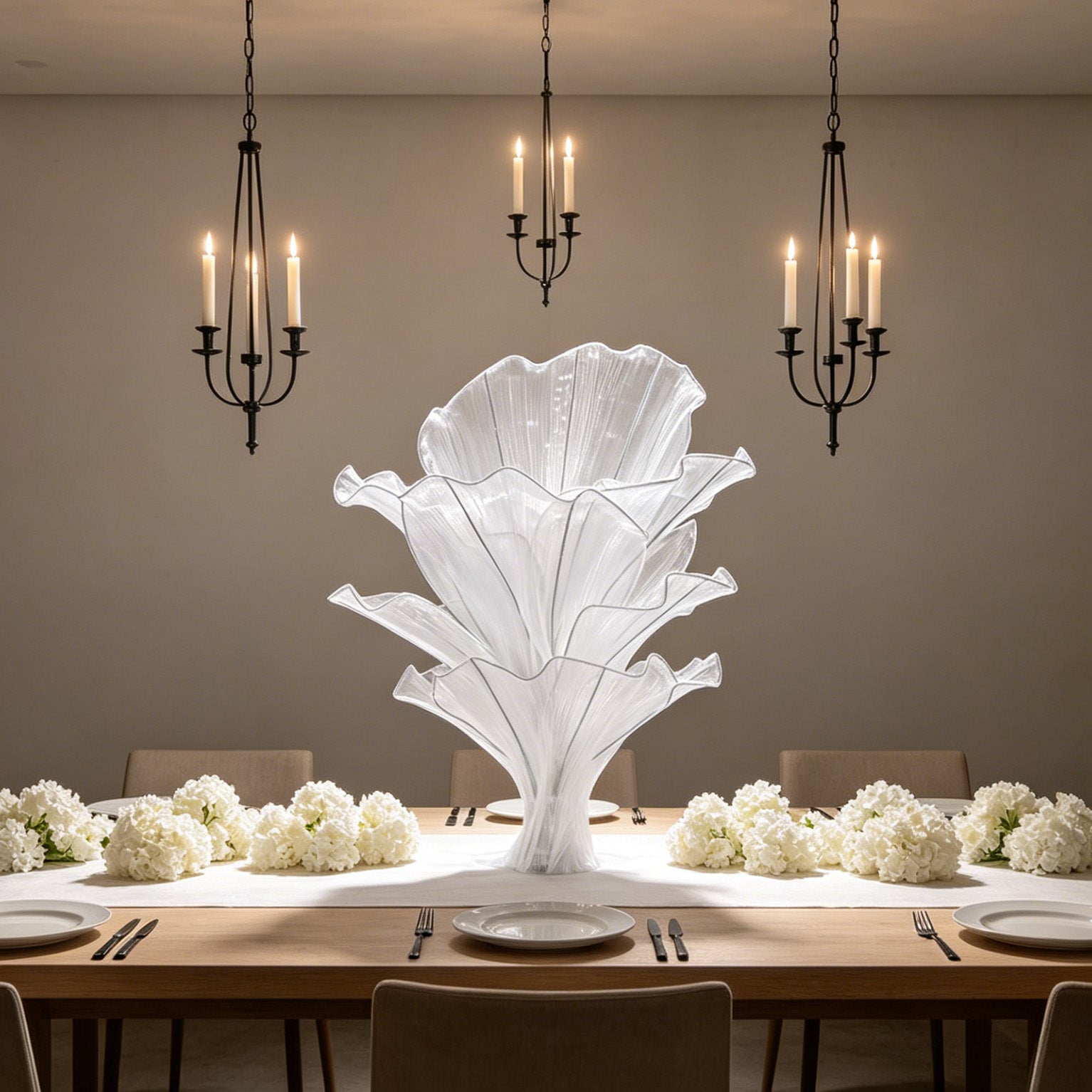 Flowerva Airy White Veil Eternal Table Flower