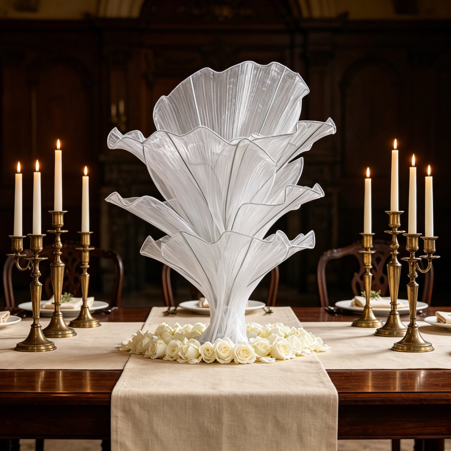 Flowerva Airy White Veil Eternal Table Flower