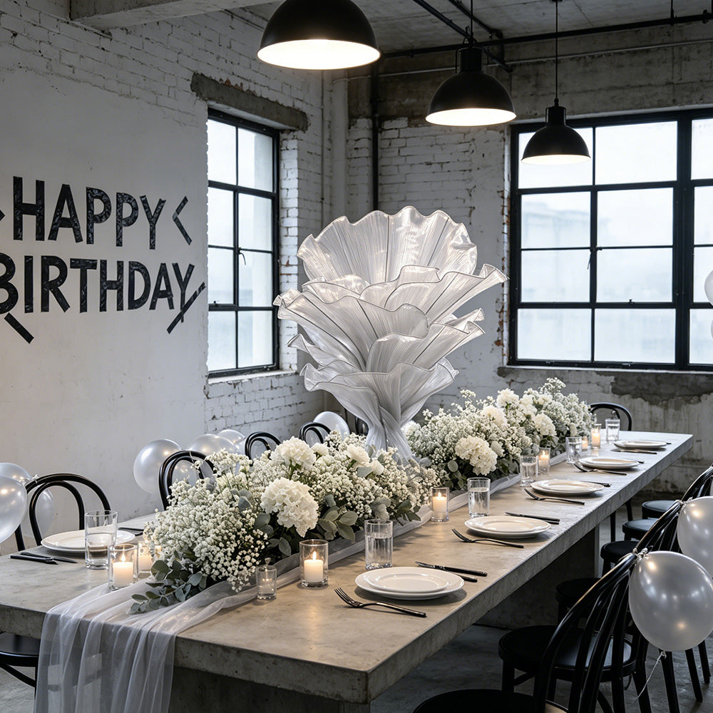 Flowerva Airy Grey Veil Eternal Table Flower