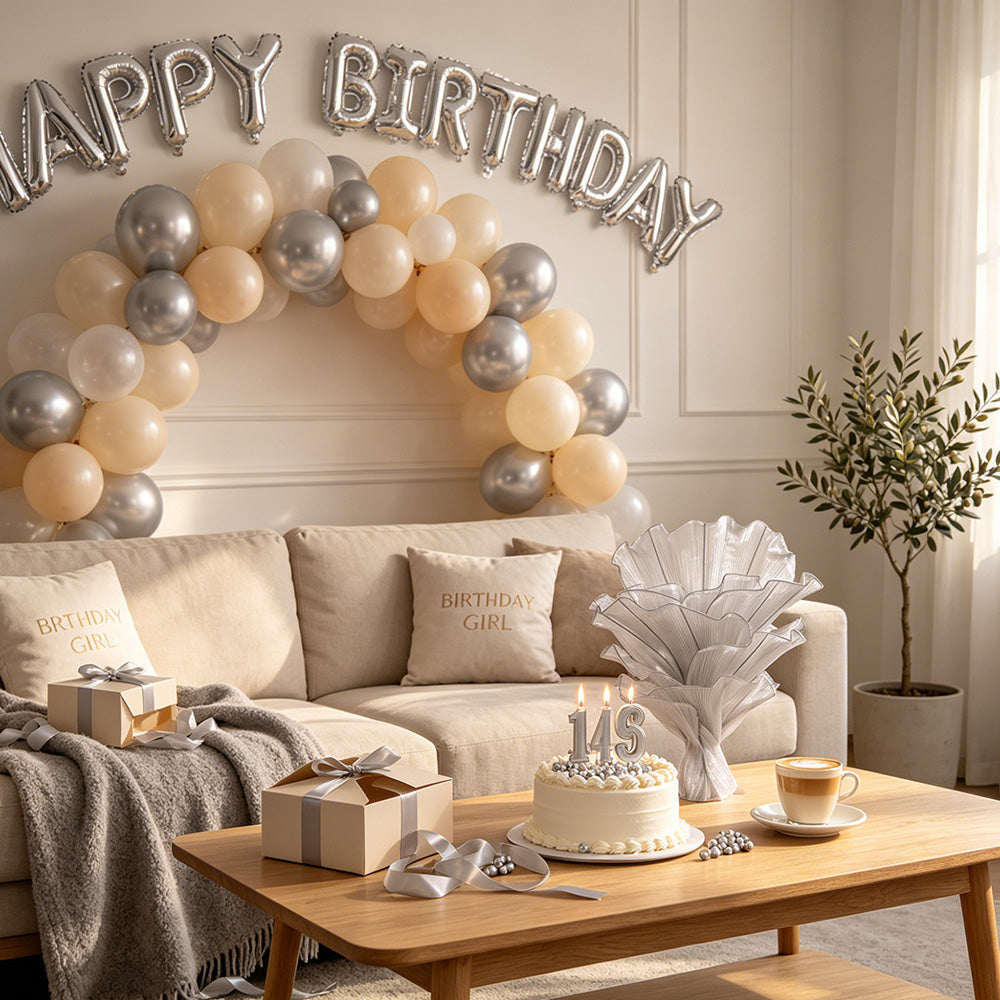 Flowerva Airy Grey Veil Eternal Table Flower