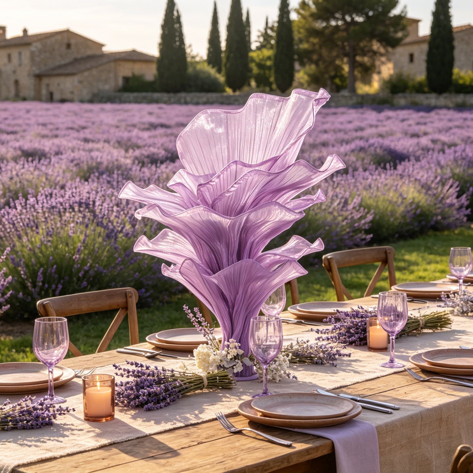 Flowerva Amethyst Wedding and Home Art Decoration