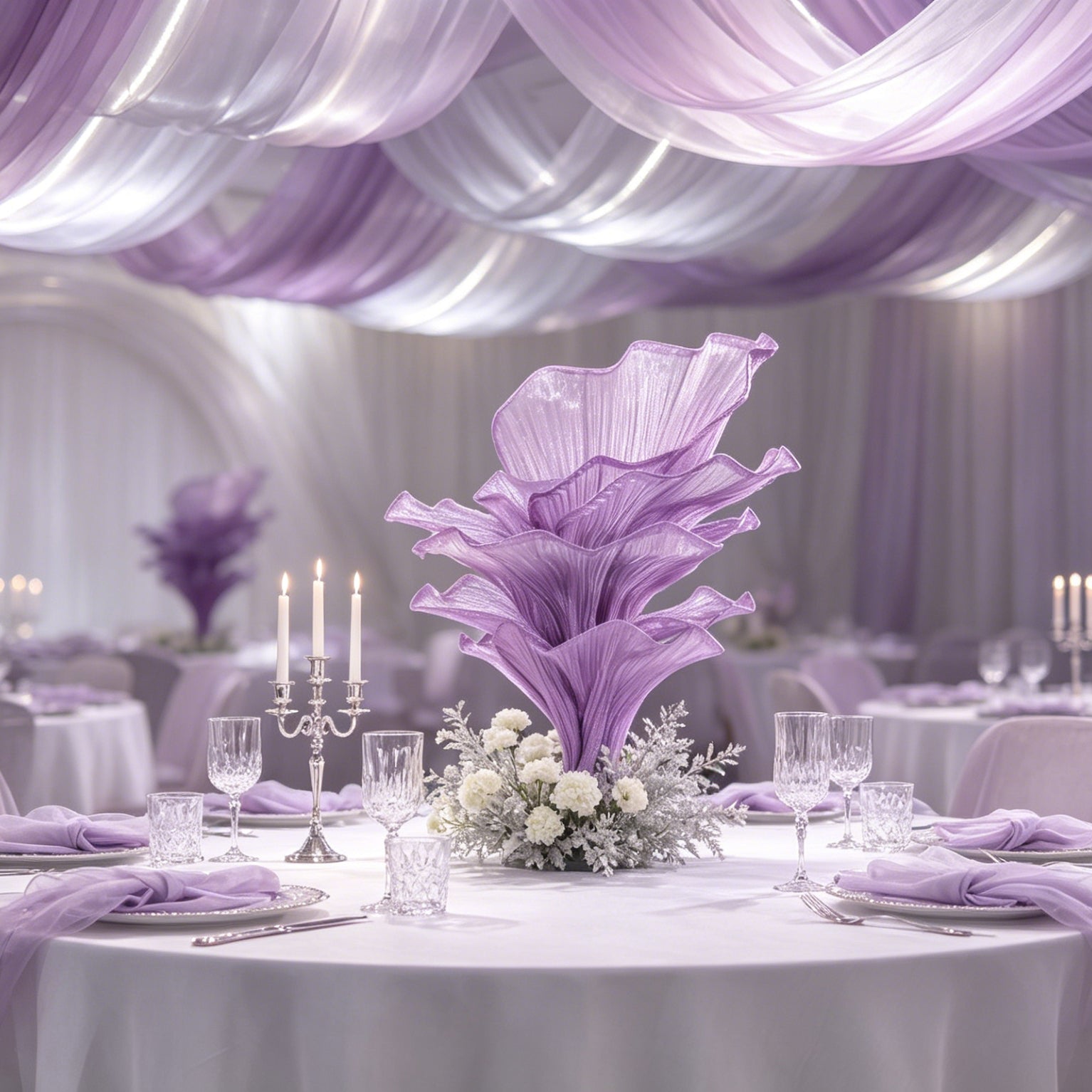 Flowerva Amethyst Wedding and Home Art Decoration