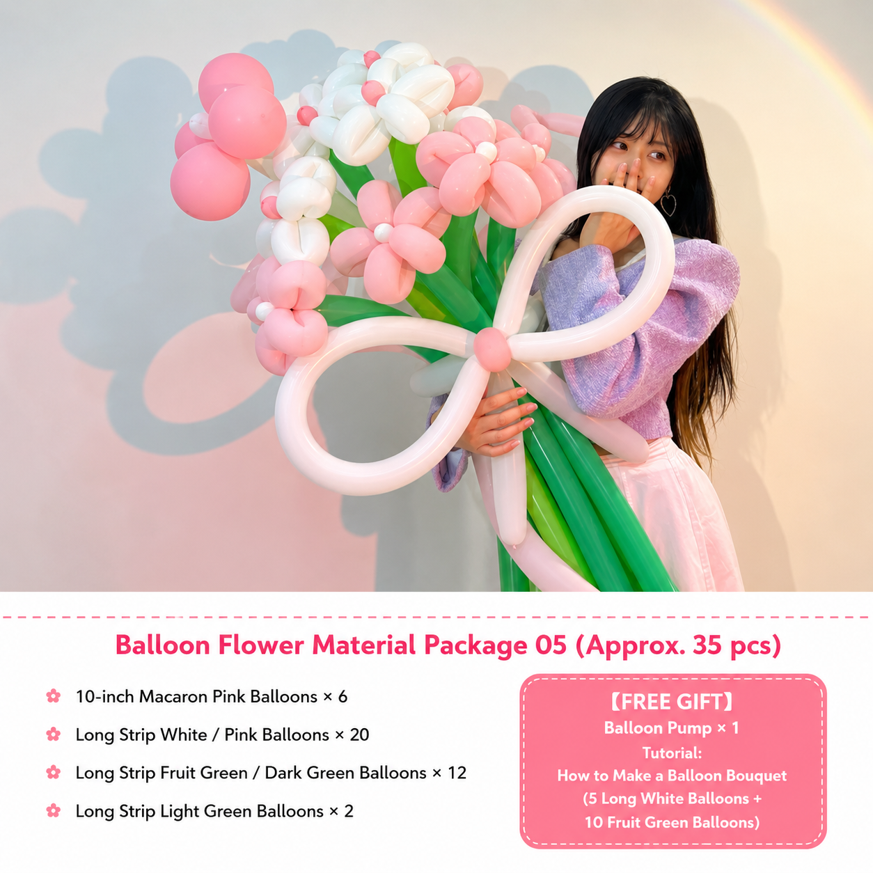 Flowerva Atmospheric Balloon Bouquet Decor