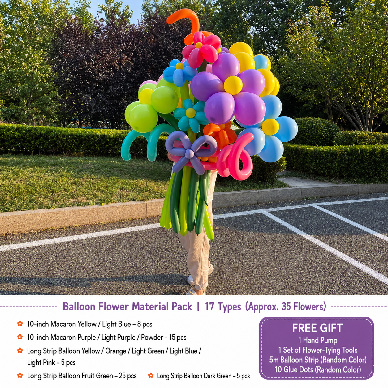 Flowerva Atmospheric Balloon Bouquet Decor