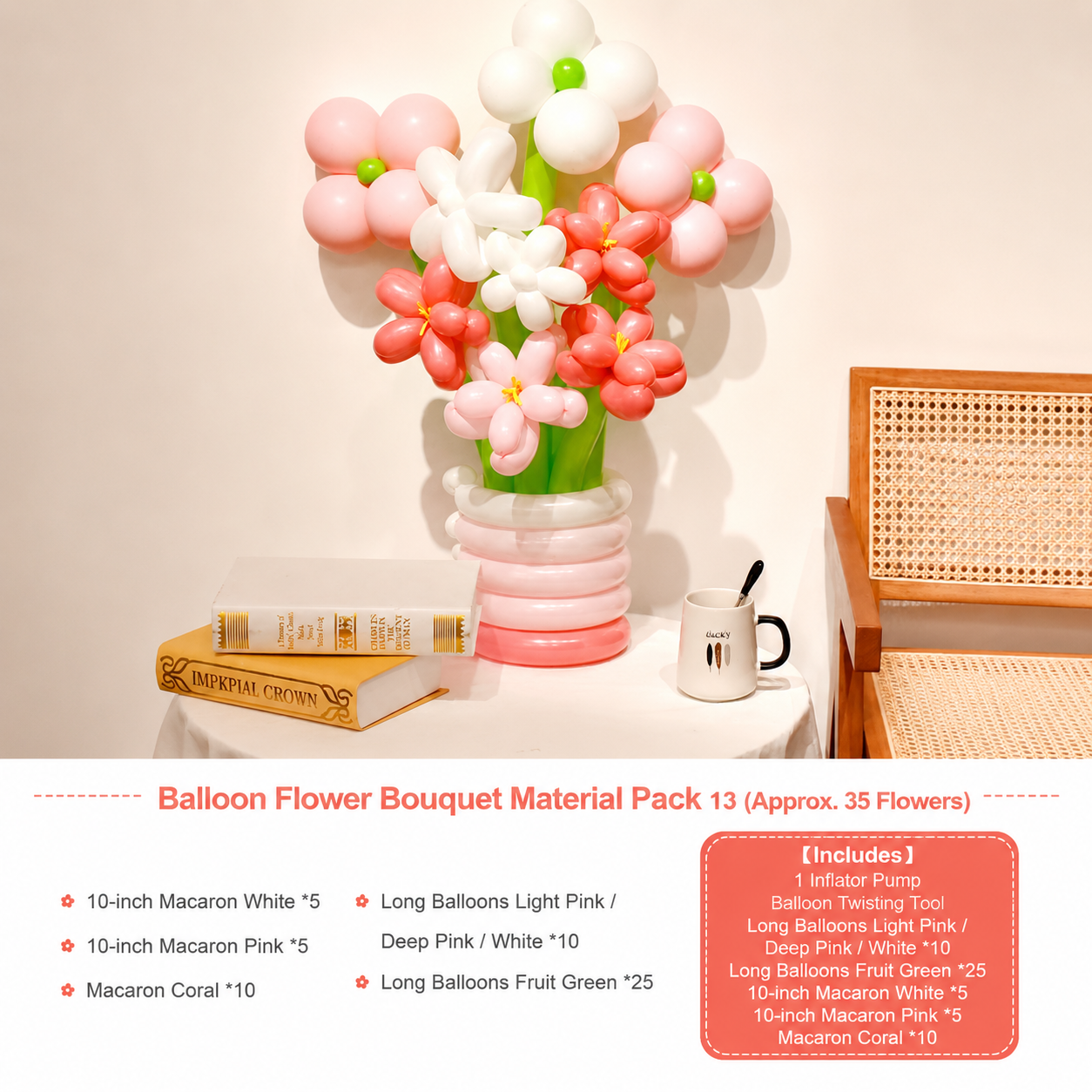 Flowerva Atmospheric Balloon Bouquet Decor