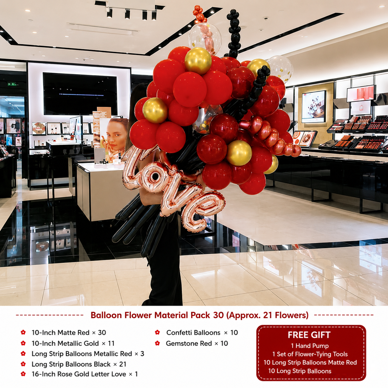 Flowerva Atmospheric Balloon Bouquet Decor