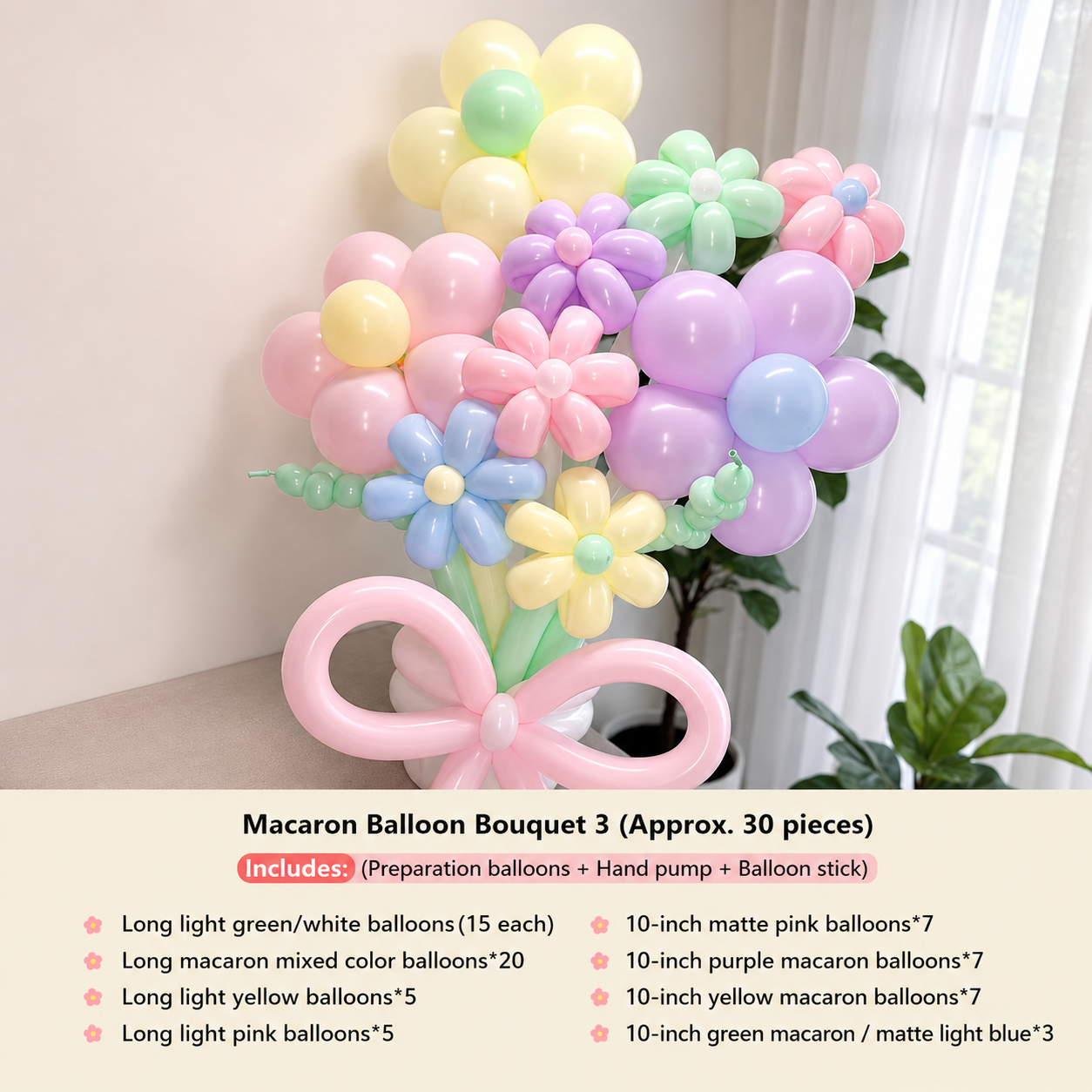 Flowerva Atmospheric Balloon Bouquet Decor
