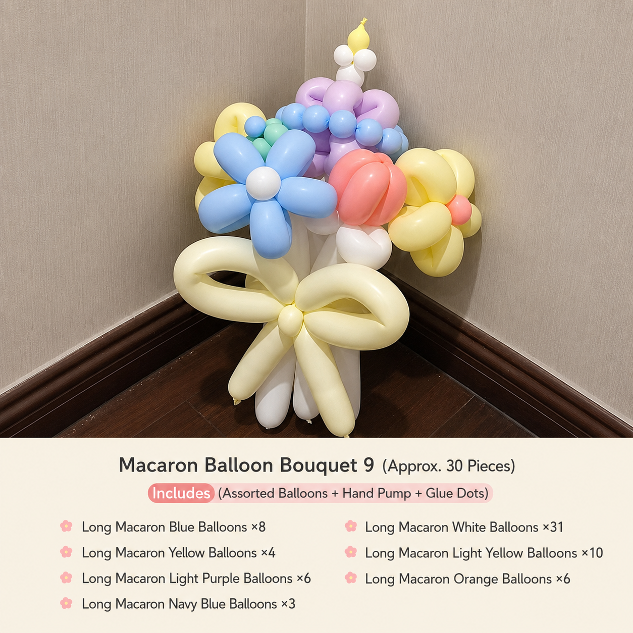 Flowerva Atmospheric Balloon Bouquet Decor