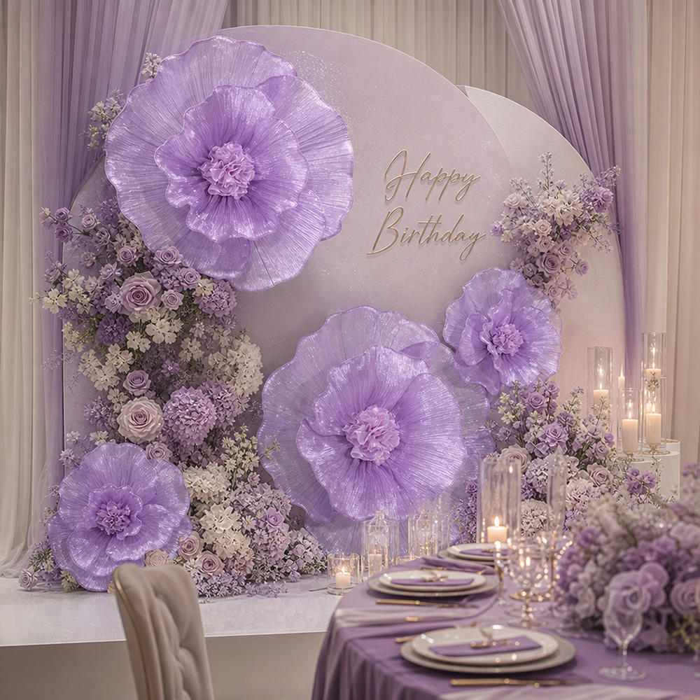 Flowerva Giant Fabric Flower Centerpiece Wedding & Event