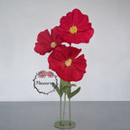 Instalación Artística de Amapolas de Papel Crepé Ethereal de Flowerva