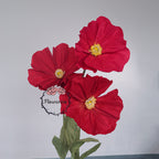 Instalación Artística de Amapolas de Papel Crepé Ethereal de Flowerva