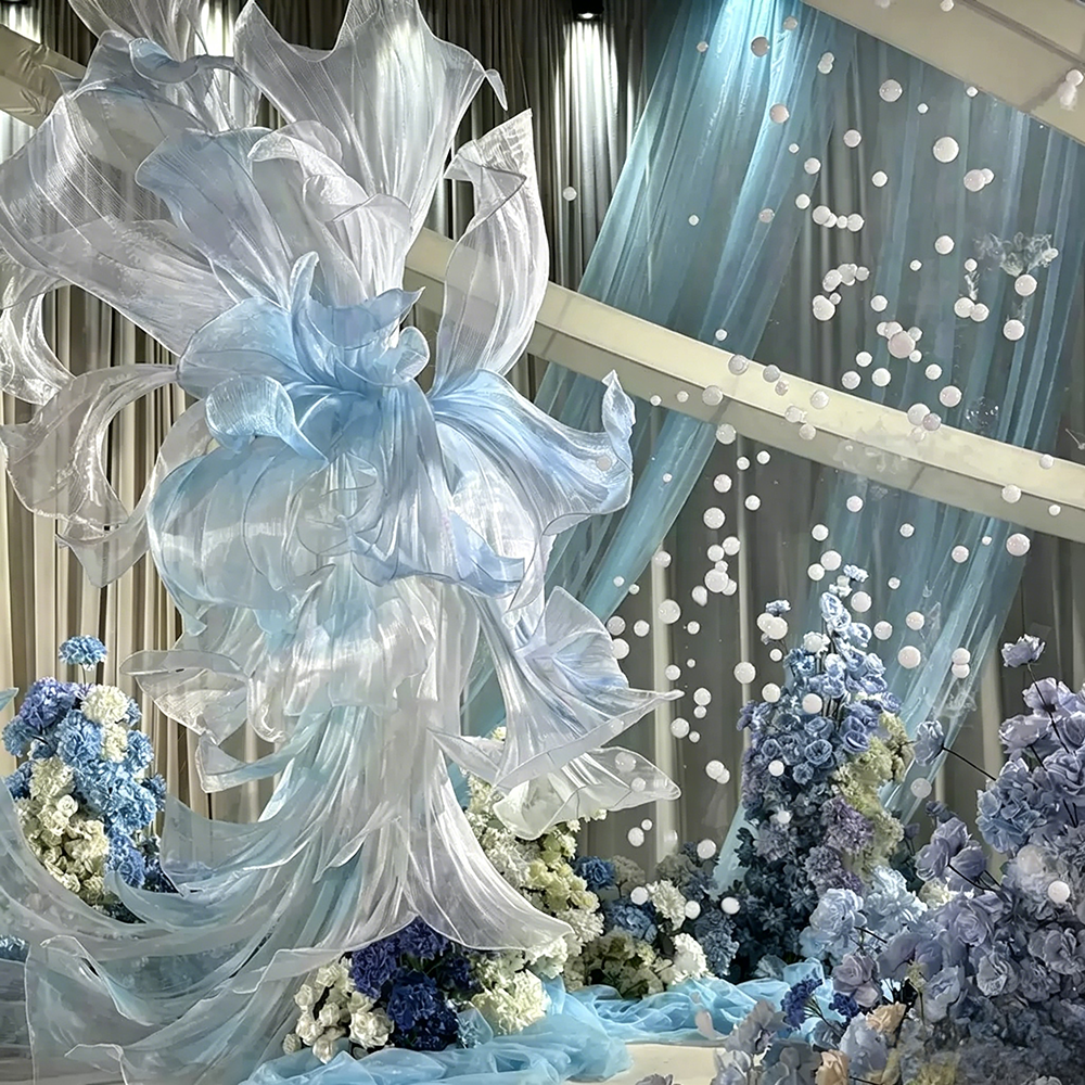 Flowerva Sheer Veil Form Stand Premium Decor