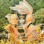 Flowerva Sheer Veil Form Stand Premium Decor