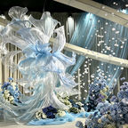 Flowerva Sheer Veil Form Stand Premium Decor