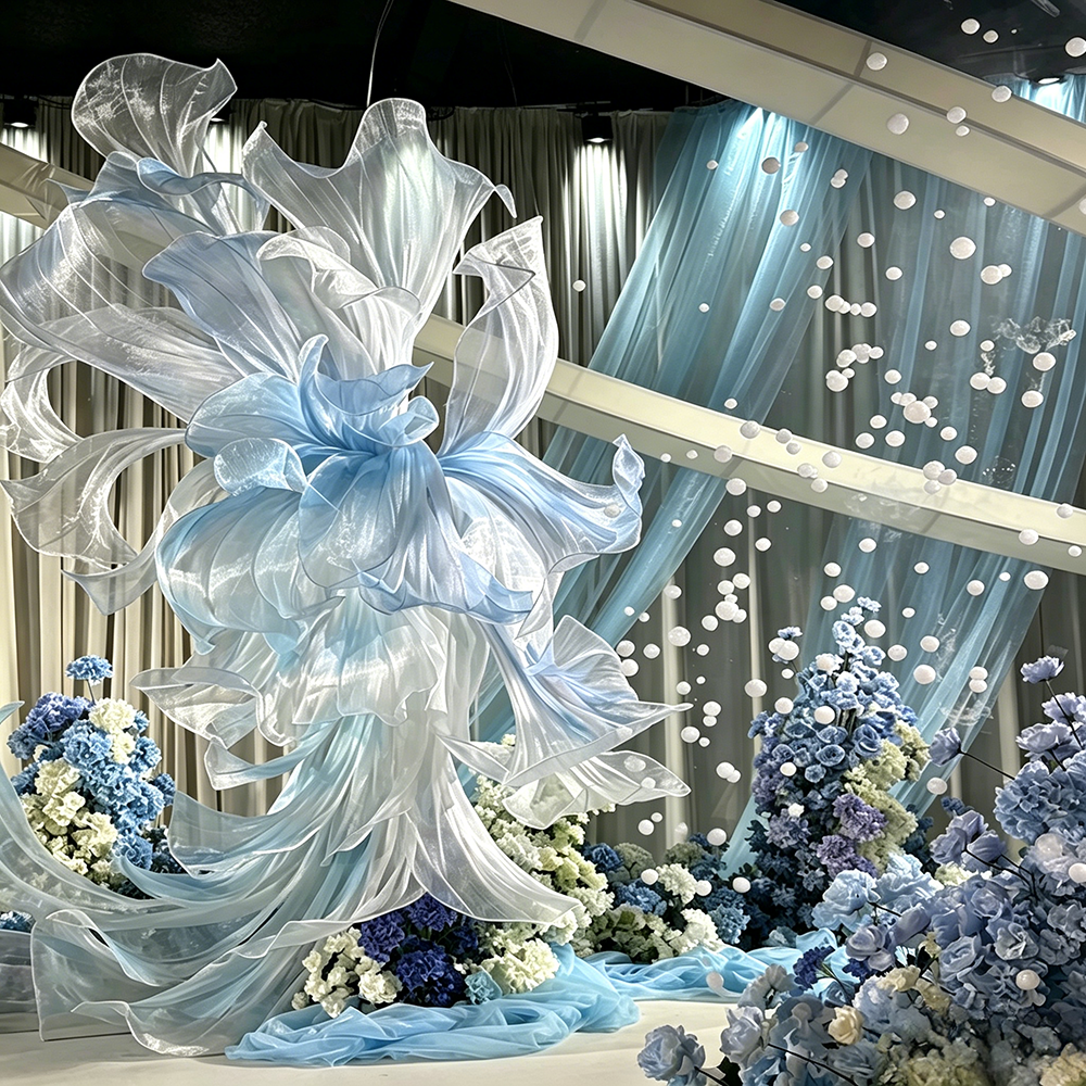 Flowerva Sheer Veil Form Stand Premium Decor