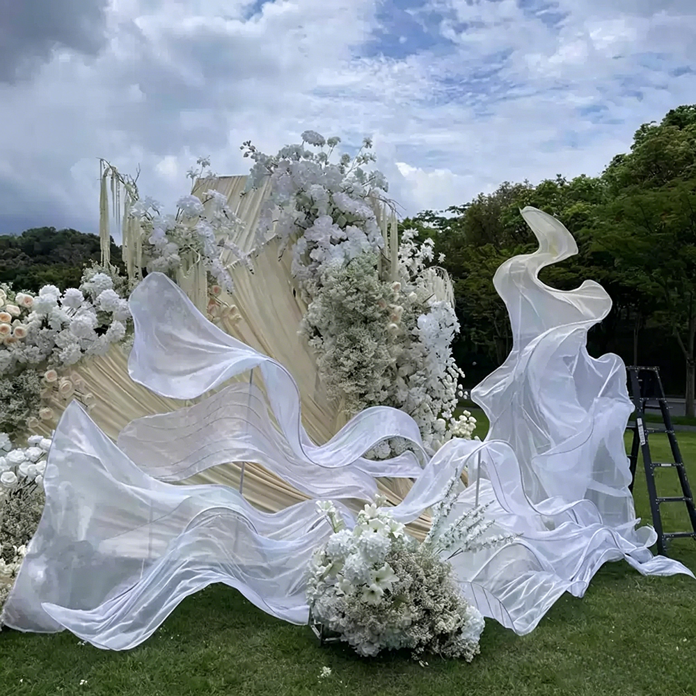 Flowerva Sheer Veil Form Stand Premium Decor