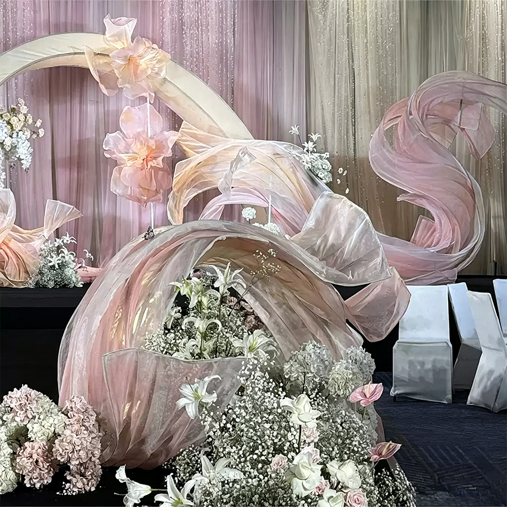 Flowerva Sheer Veil Form Stand Premium Decor