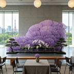 Flowerva Giant Crystal Purple Petal Wave Wedding Party Decoration