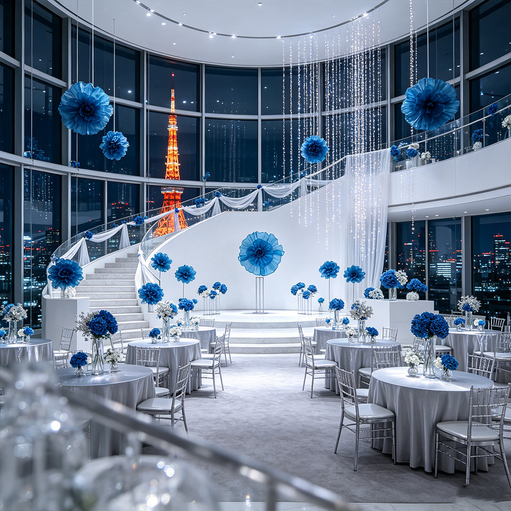 Flowerva Giant Fabric Flower Centerpiece Wedding & Event