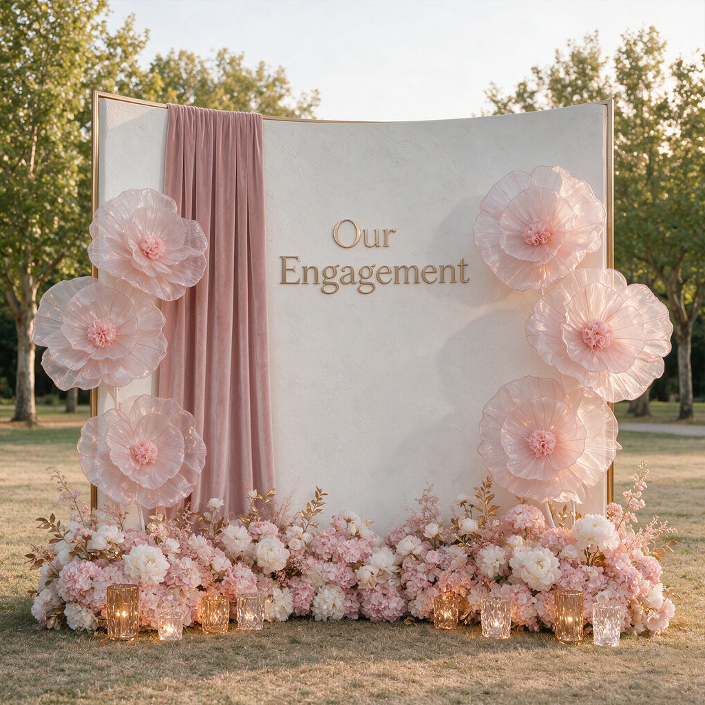 Flowerva Giant Fabric Flower Centerpiece Wedding & Event