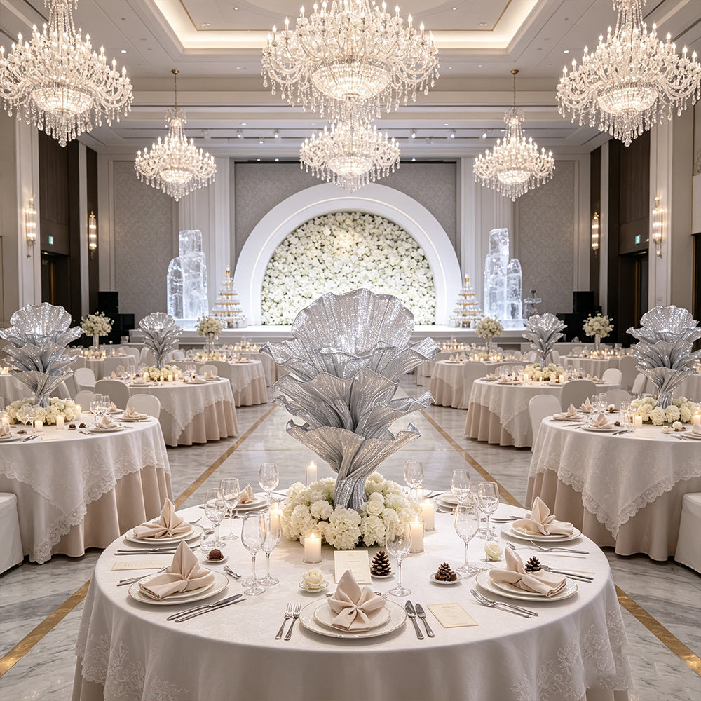 Flowerva Airy Silver Veil Eternal Table Flower