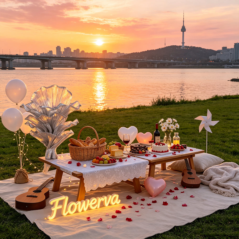 Flowerva Airy Silver Veil Eternal Table Flower