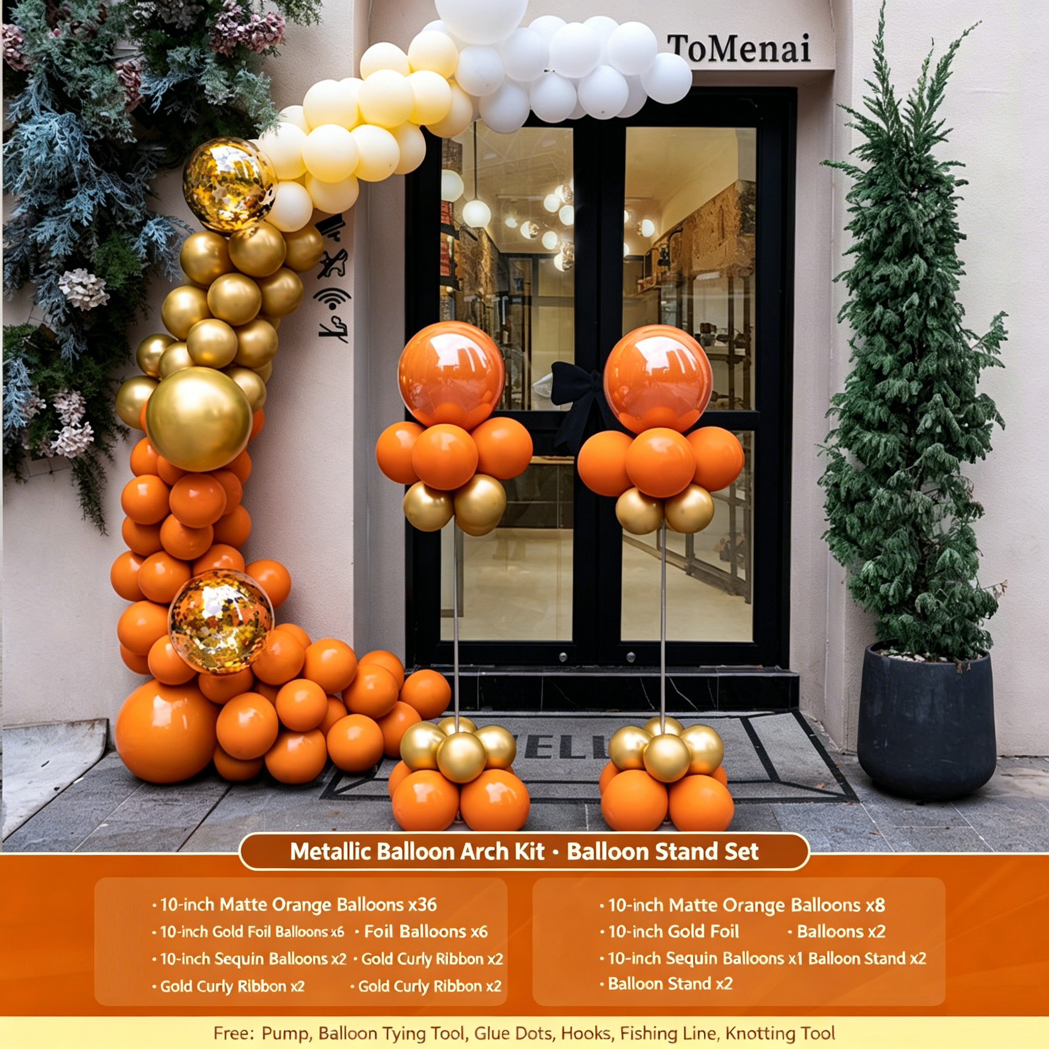 Flowerva Grand Opening Macaron Balloon Arch Decoration Kit