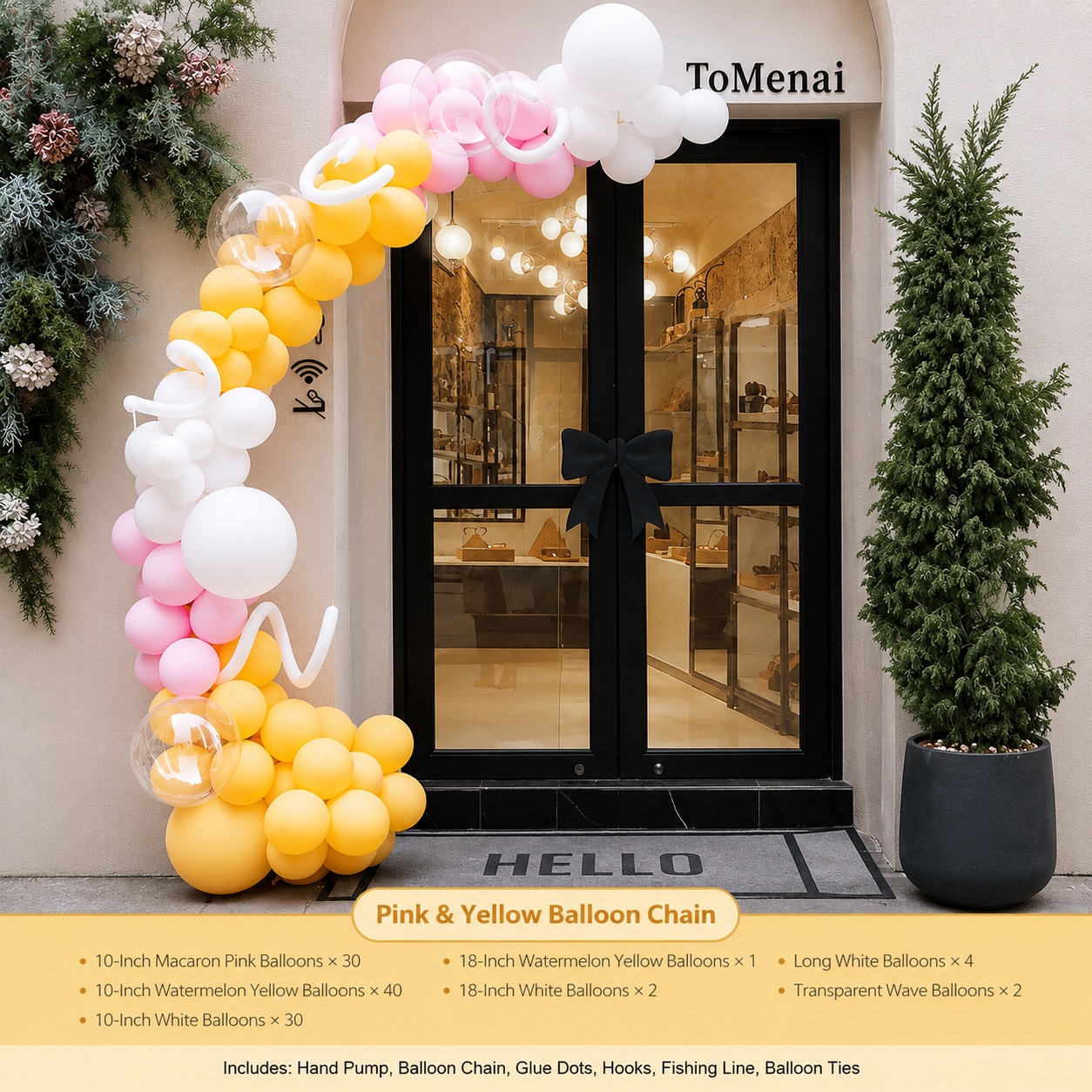 Flowerva Grand Opening Macaron Balloon Arch Decoration Kit