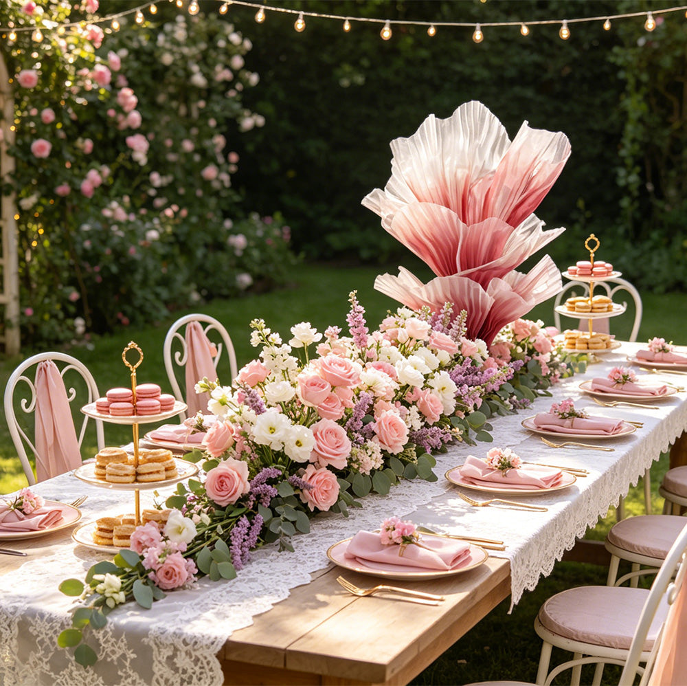 Flowerva Merlot Aura Pleat Table Flower