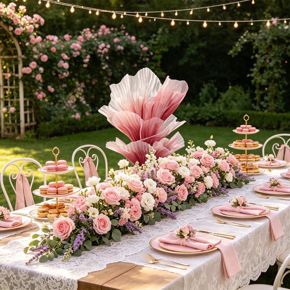 Flowerva Merlot Aura Pleat Table Flower