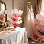 Flowerva Merlot Aura Pleat Table Flower
