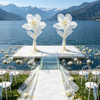Flowerva Silk Bloom Standing White Luminous Floral Decor