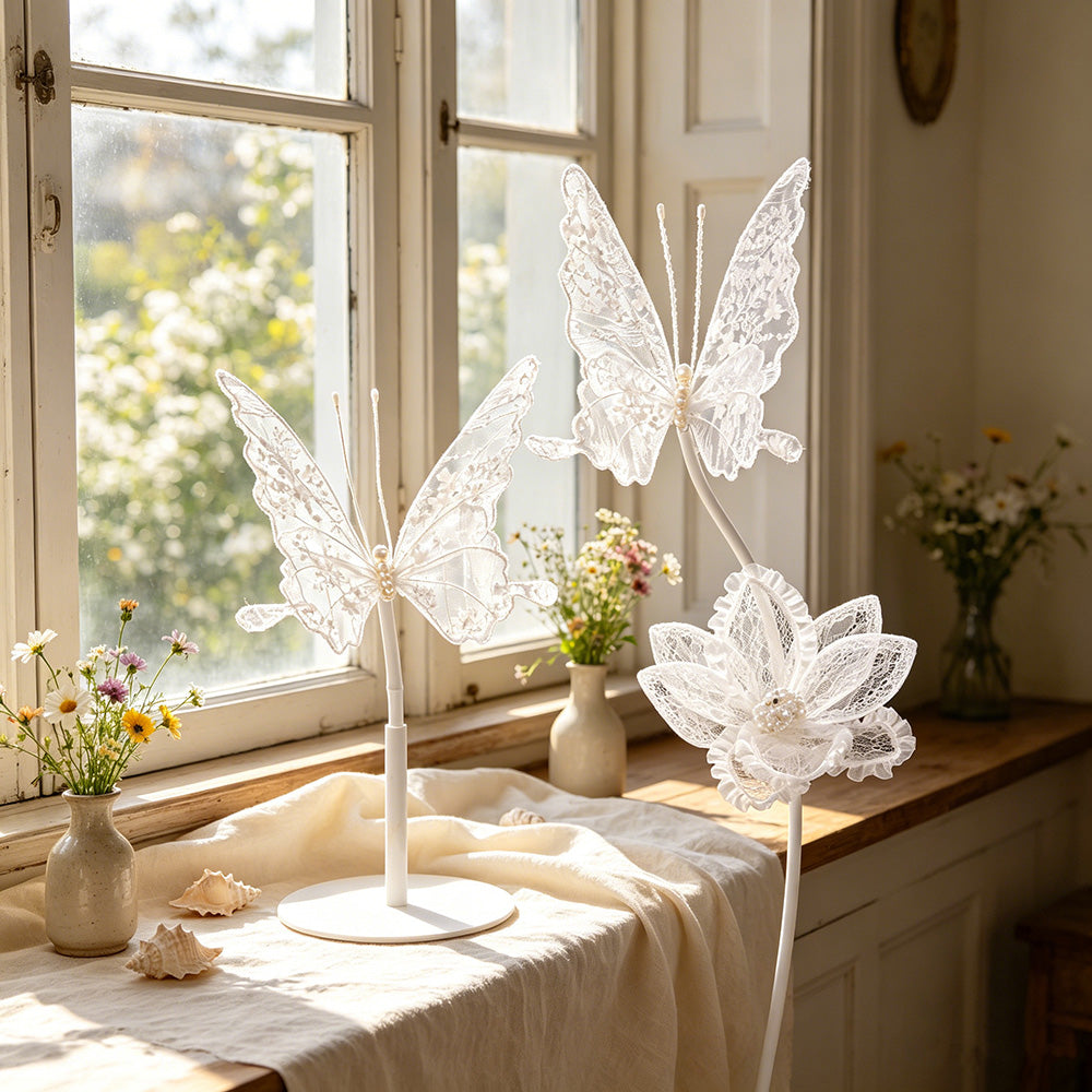Flowerva Velvet Wing Lace Art Accent