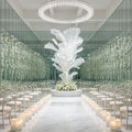 Flowerva White Serenity Floral Heart Sheer Texture Table Flower