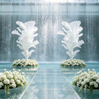 Flowerva White Serenity Floral Heart Sheer Texture Table Flower